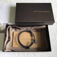 Bottega Veneta Double Band Bracelet Intrecciato Lambskin Navy Blue