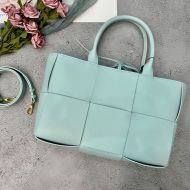 Bottega Veneta Medium Arco Tote Intreccio Calfskin Sky Blue