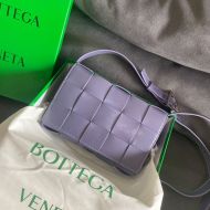 Bottega Veneta Medium Cassette Crossbody Bag Intreccio Smooth Calfskin Purple