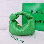 Bottega Veneta Mini Jodie Top Handle Bag Intreccio Lambskin Green