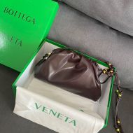 Bottega Veneta Mini Pouch with Strap Smooth Calfskin Coffee