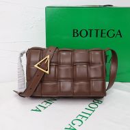 Bottega Veneta Padded Cassette Crossbody Bag Intreccio Smooth Calfskin Coffee