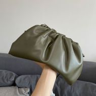 Bottega Veneta Pouch with Strap Calfskin Olive