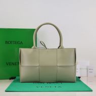 Bottega Veneta Small Arco Tote Intreccio Lambskin Taupe