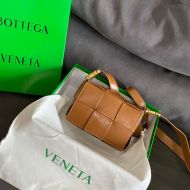 Bottega Veneta Small Candy Cassette Crossbody Bag Intreccio Smooth Calfskin Caramel