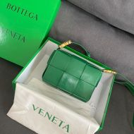 Bottega Veneta Small Candy Cassette Crossbody Bag Intreccio Smooth Calfskin Military Green