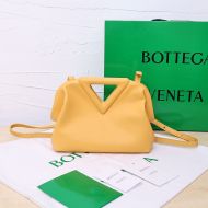 Bottega Veneta Small Point Top Handle Bag Calfskin Lemon