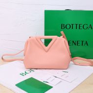 Bottega Veneta Small Point Top Handle Bag Calfskin Pink