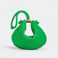 Bottega Veneta Turn Pouch with Adjustable Strap Intreccio Lambskin Green