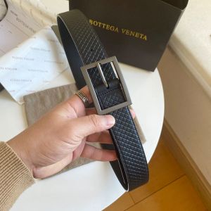 Bottega Veneta Intrecciato Belt Calfskin with Pin Buckle Black