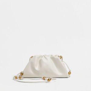 Bottega Veneta Mini Pouch with Strap Smooth Calfskin White