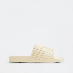 Bottega Veneta Rubber Slides Unisex Beige